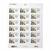 Étiquette Cactus Mariage Adresse de retour Label Mexican Fie (Feuille entière)