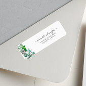 Étiquette Cactus Plante Botanic Script Return Adresse