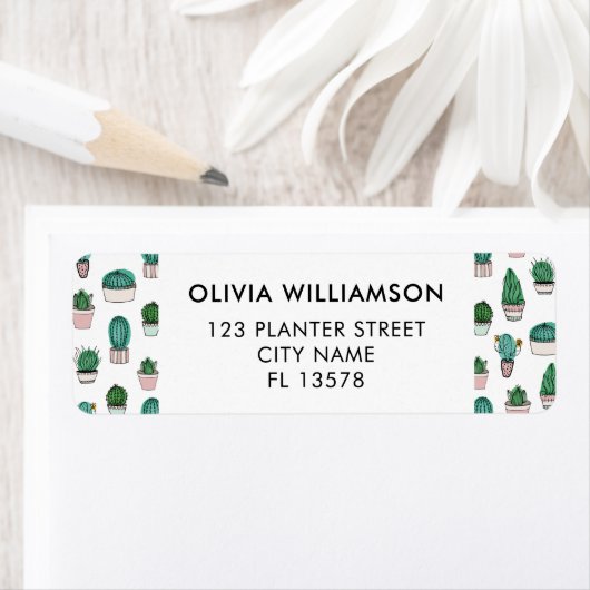 Étiquette Cactus Plantes Potés (En situation)