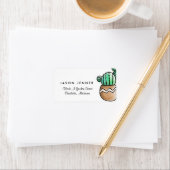 Étiquette Cactus Succulent Rustique minimaliste Mariage (En situation)