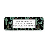 Étiquette Cactus & Succulents Desert CUSTOM Adresse postale (Devant)