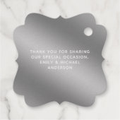 Étiquette-cadeau 12 Merci BAPTISME VRAI FOIL Croix de Christening (Dos)