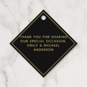 Étiquette-cadeau 12 Merci BAPTISME VRAI FOIL Croix de Christening (Dos)