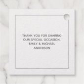 Étiquette-cadeau 12 Merci BAPTISME VRAI FOIL Croix de Christening (Dos)