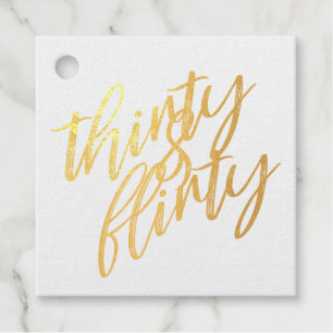 Étiquette-cadeau 30 et Flirty Anniversaire Foil Tags cadeaux