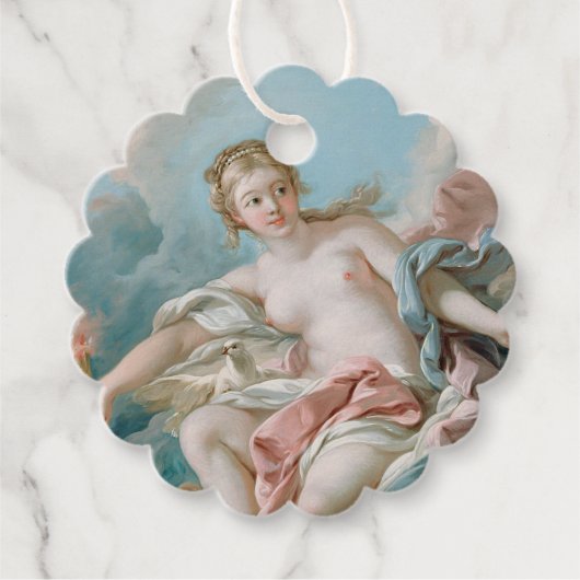Étiquette Cadeau à Bordure Festonnée d'Art Classiq (Devant)