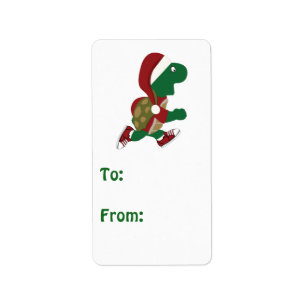 Étiquette cadeau à Christmas Turtle Runner
