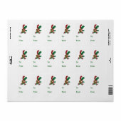 Étiquette cadeau à Christmas Turtle Runner (Feuille entière)