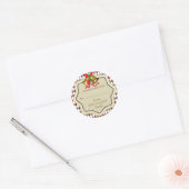 Étiquette cadeau À damiers Bell de Noël (Enveloppe)