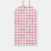 Étiquette cadeau à/de avec deux bébés lapins roses (Dos)