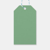 Étiquette cadeau à motif argyle rose et vert (Dos)