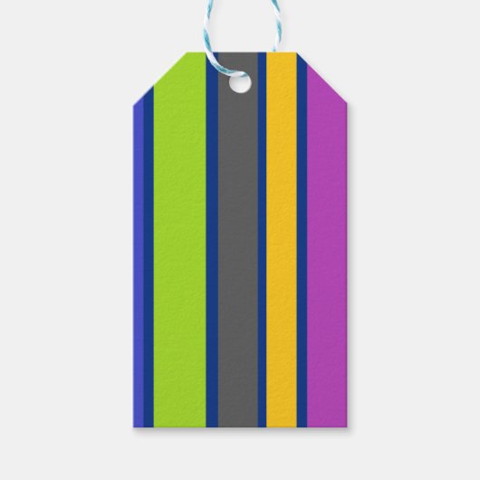 Étiquette cadeau à traits colorés (Devant)