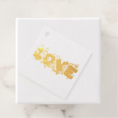 Étiquette-cadeau Aimer le texte dans les lettres en caractères gras (Avec boite)