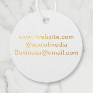 Étiquette-cadeau Ajouter l'adresse e-mail du site social media busi