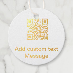 Étiquette-cadeau Ajouter Q R code ajouter nom texture message simpl