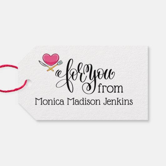 Étiquette cadeau alimentaire (Dos (Horizontal))