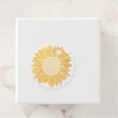 Étiquette-cadeau Amour et Merci Rustic Gold Foil Mariage (Avec boite)