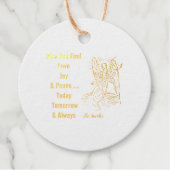 Étiquette-cadeau Amour Joie Paix Vœux (Devant)