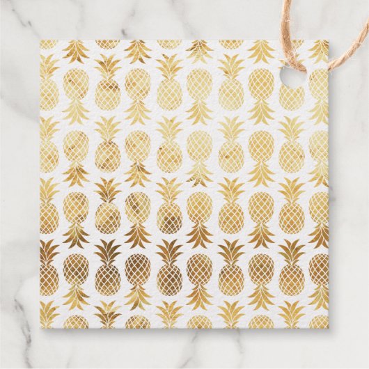 Étiquette-cadeau Ananas en feuille d'or - vous êtes si doux - tropi (Dos)