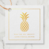 Étiquette-cadeau Ananas en feuille d'or - vous êtes si doux - tropi (Devant)