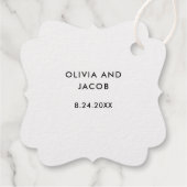 Étiquette-cadeau Ananas en or élégant | Merci tropical (Dos)