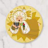 Étiquette cadeau Angel avec harpe (Devant)