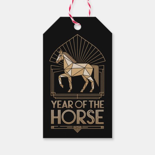 Étiquette cadeau année du Cheval 2026 (Devant)