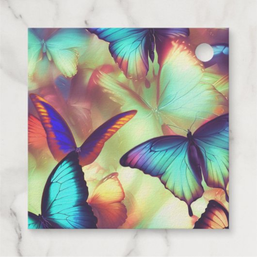 Étiquette-cadeau Anniversaire du papillon (Dos)