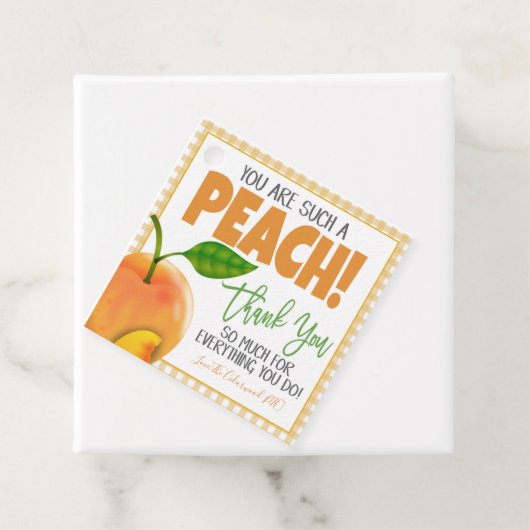 Étiquette cadeau Appréciation Pêcher (En situation)