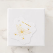 Étiquette-cadeau Araignées d'or éffrayantes en gris Web triangulair (Avec boite)