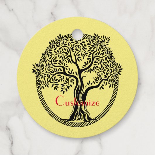 Étiquette-cadeau Arbre de vie Thunder_Cove (Dos)