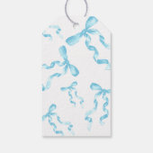 Étiquette cadeau arc bleu Merci (Dos)