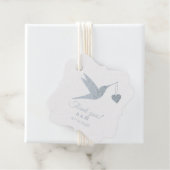 Étiquette-cadeau Argent Hummingbird personnalisable (Avec boite)