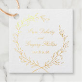 Étiquette-cadeau Argent ou or en feuille d'olive romaine (Devant)