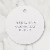 Étiquette-cadeau Argent | Typographie moderne simple Merci (Dos)