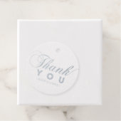 Étiquette-cadeau Argent | Typographie simple moderne Merci (Avec boite)