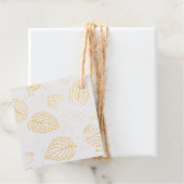 Étiquette-cadeau Automne, Motif Feuille (Avec boite)