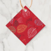 Étiquette-cadeau Automne, Motif Feuille (Dos)
