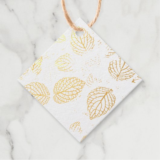 Étiquette-cadeau Automne, Motif Feuille (Devant)