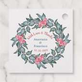 Étiquette-cadeau Avec Amour Et Merci Anniversaire Mariage (Dos)