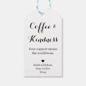 Étiquette cadeau avec Coffee & Kindness Script (Devant)