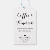 Étiquette cadeau avec Coffee & Kindness Script (Dos)