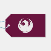 Étiquette cadeau avec drapeau de Phoenix, Arizona (Dos Horizontal)
