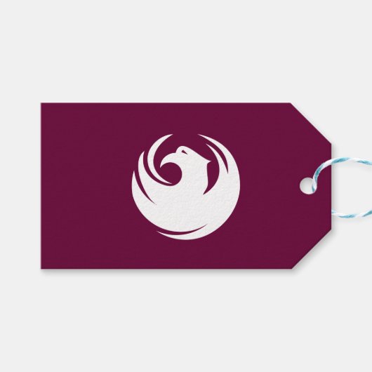 Étiquette cadeau avec drapeau de Phoenix, Arizona (Devant (Horizontal))