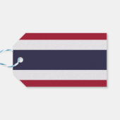 Étiquette cadeau avec drapeau de Thaïlande (Dos Horizontal)