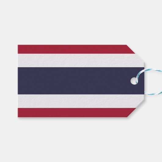 Étiquette cadeau avec drapeau de Thaïlande (Devant (Horizontal))