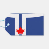 Étiquette cadeau avec drapeau de Toronto, Canada (Dos Horizontal)