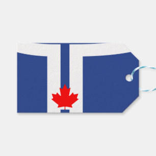 Étiquette cadeau avec drapeau de Toronto, Canada