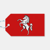 Étiquette cadeau avec drapeau du Kent, Angleterre (Dos Horizontal)