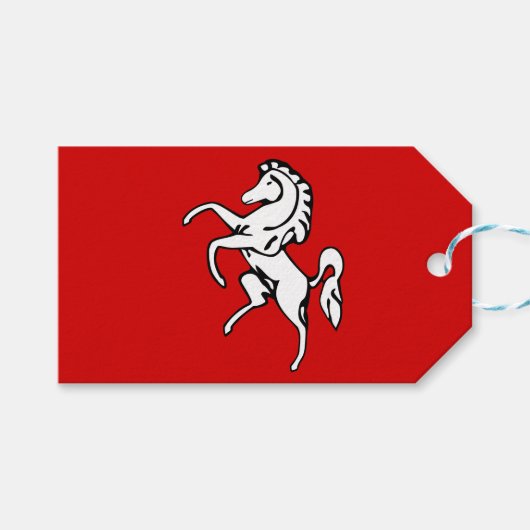 Étiquette cadeau avec drapeau du Kent, Angleterre (Devant (Horizontal))